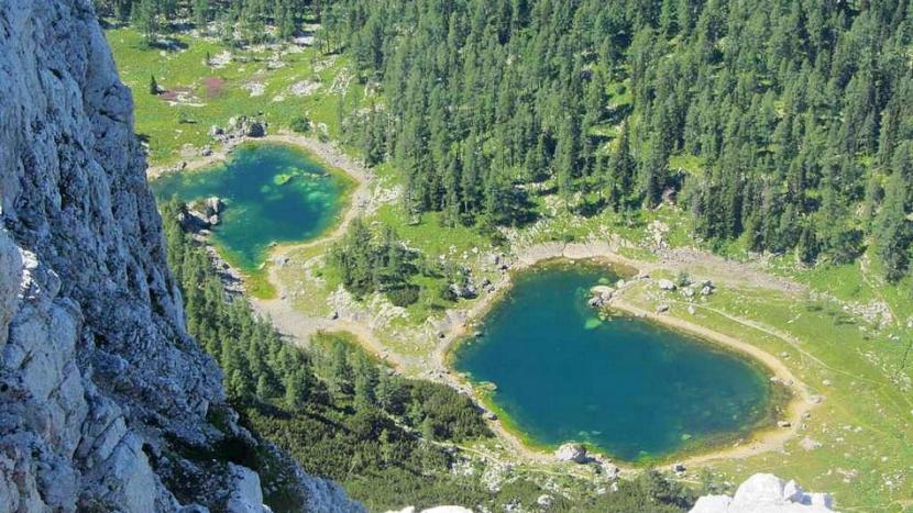 Pogled s Tičarice na Dvojno jezero
